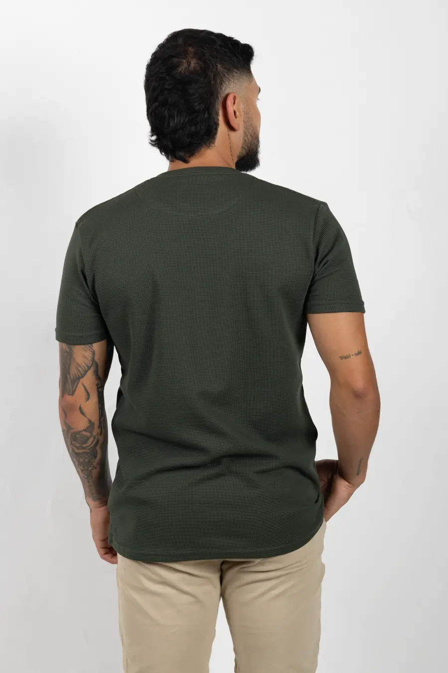Camiseta de Hombre Con Textura Verde Militar 100807