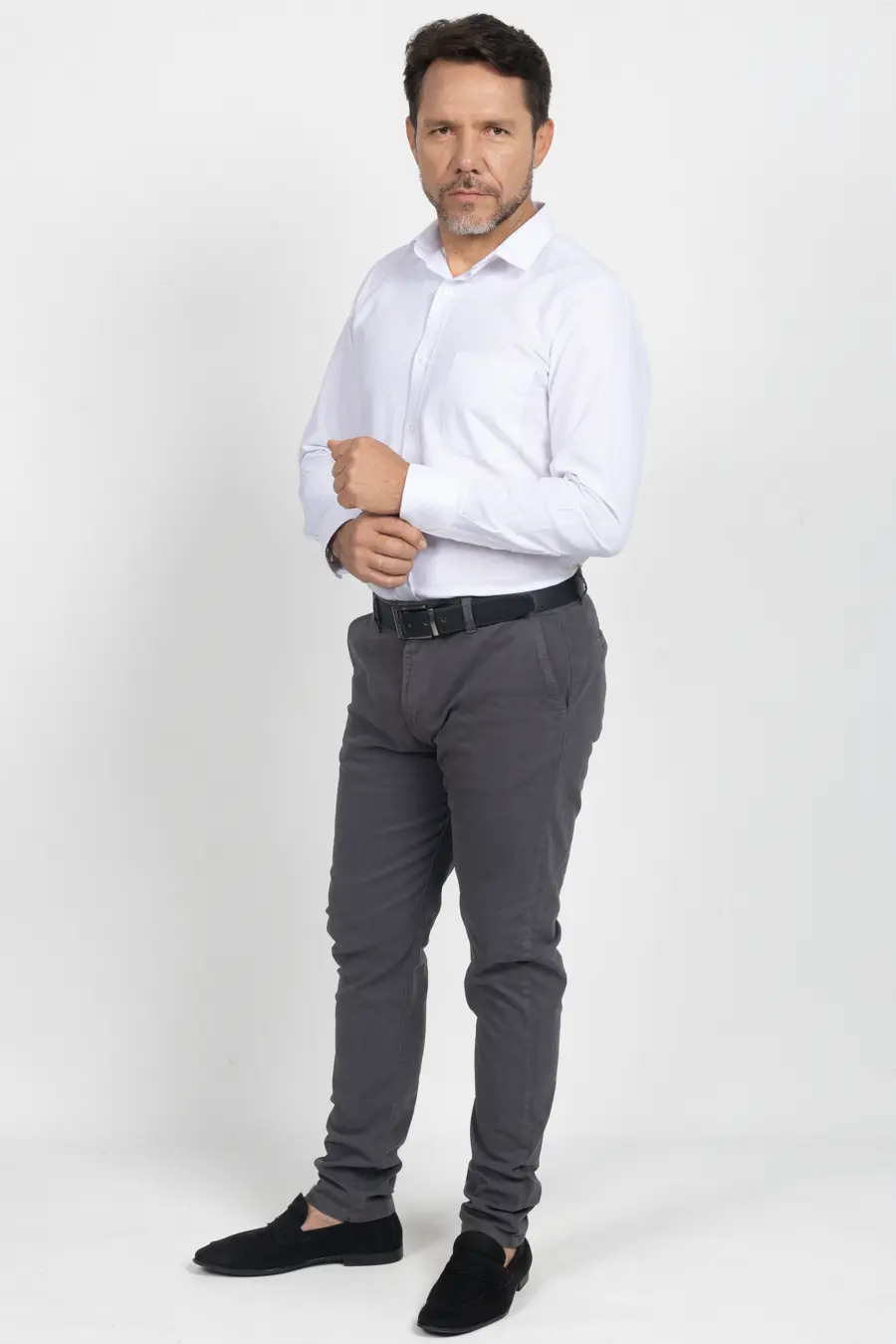 Camisa Manga Larga para Hombre Blanco 11001