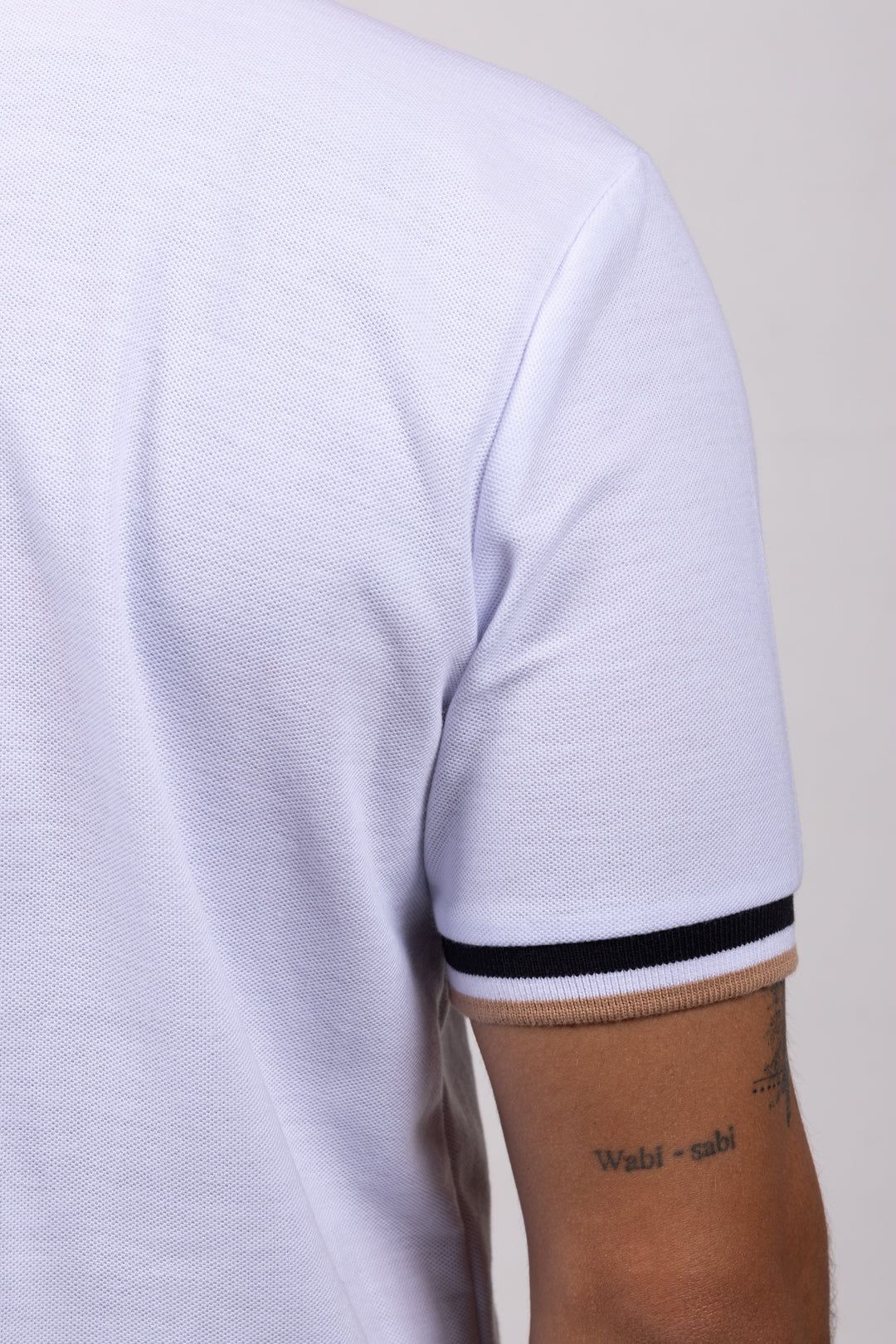 Camiseta Tipo Polo de Hombre. Blanco - 170518