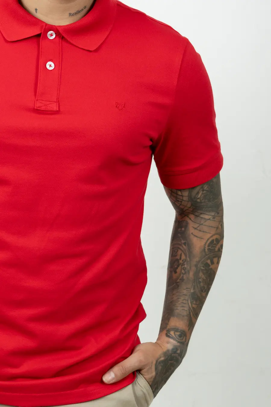 Polo Fondo Entero Color Rojo 30536