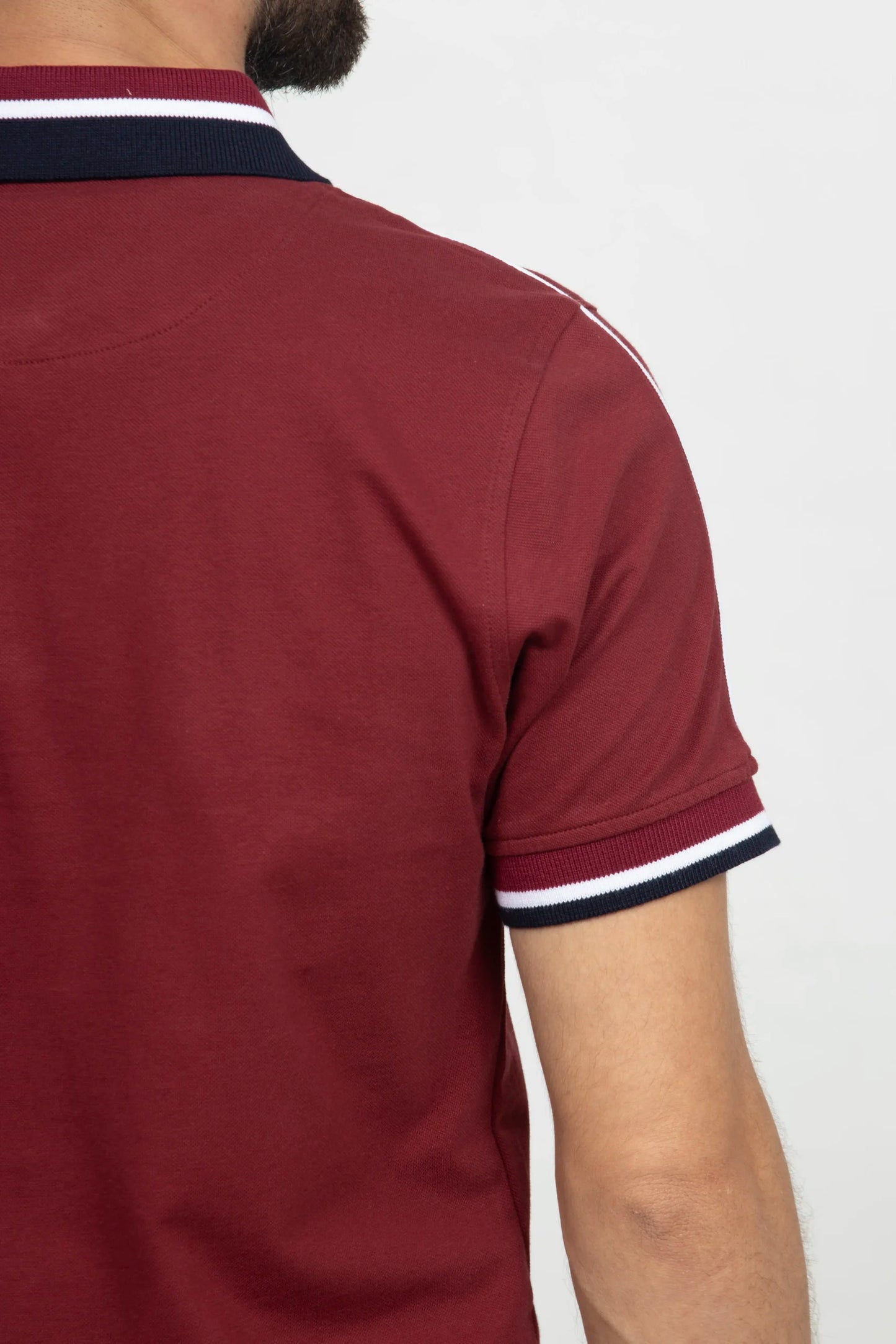 Polo Classic Fit Para Hombre Vinotinto 30801