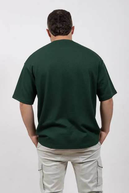 Oversize con Textura Verde Pino 100702