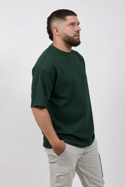 Oversize con Textura Verde Pino 100702