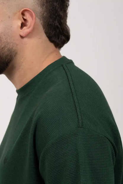 Oversize con Textura Verde Pino 100702