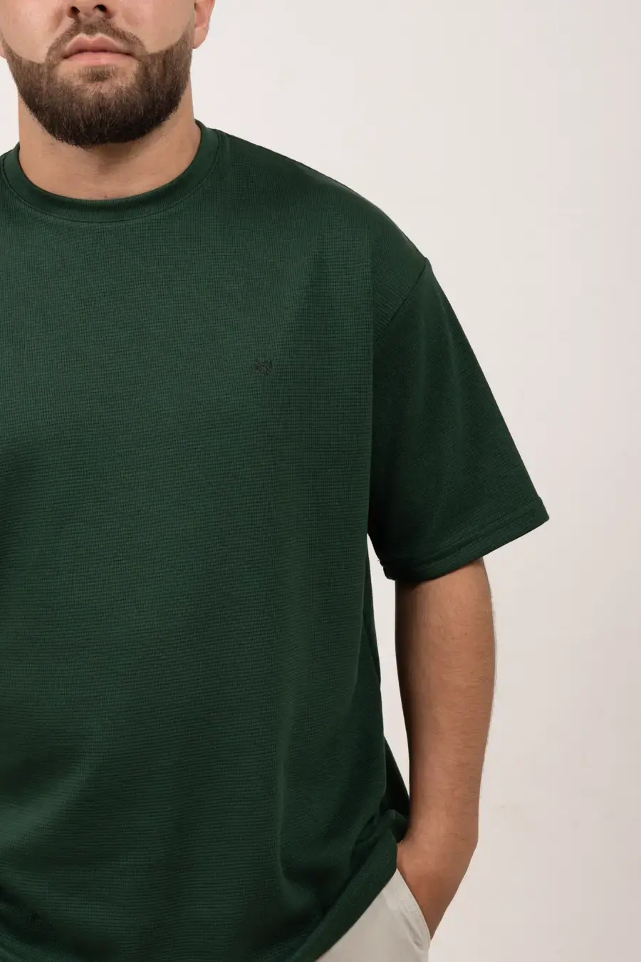 Oversize con Textura Verde Pino 100702
