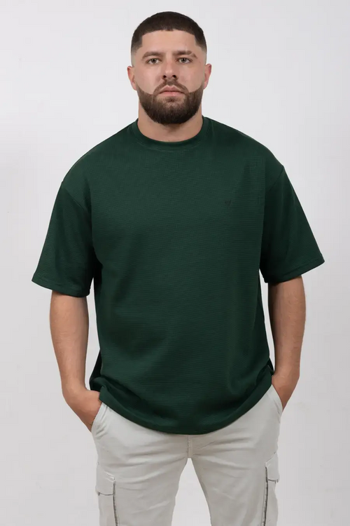Oversize con Textura Verde Pino 100702