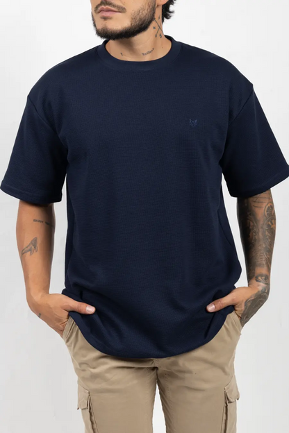 Oversize con Textura Azul Oscuro 100706