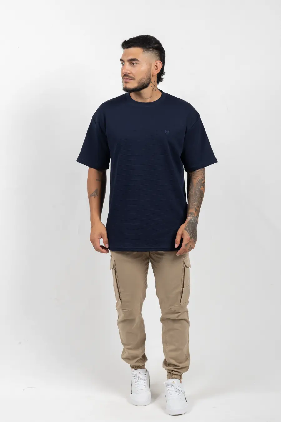 Oversize con Textura Azul Oscuro 100706