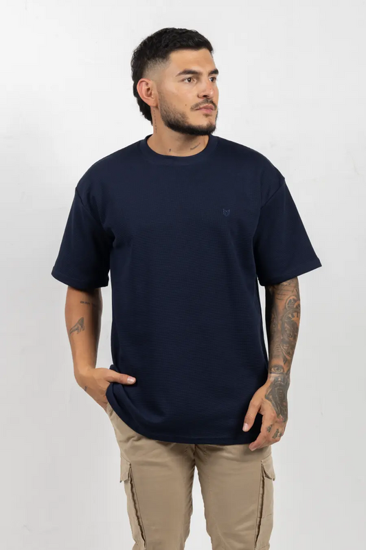 Oversize con Textura Azul Oscuro 100706
