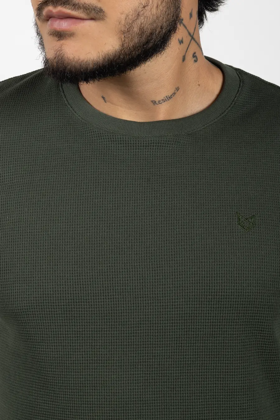 Camiseta de Hombre Con Textura Verde Militar 100807