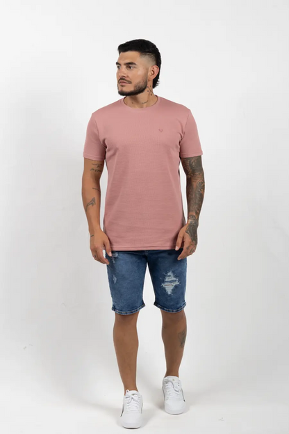 Camiseta de Hombre Con Textura Rose 100808