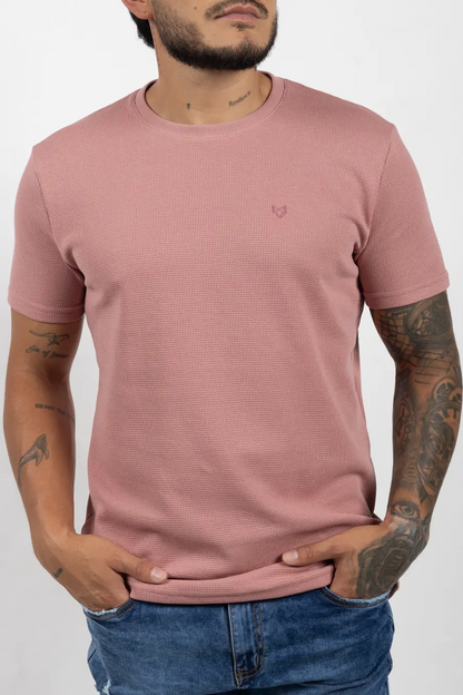 Camiseta de Hombre Con Textura Rose 100808