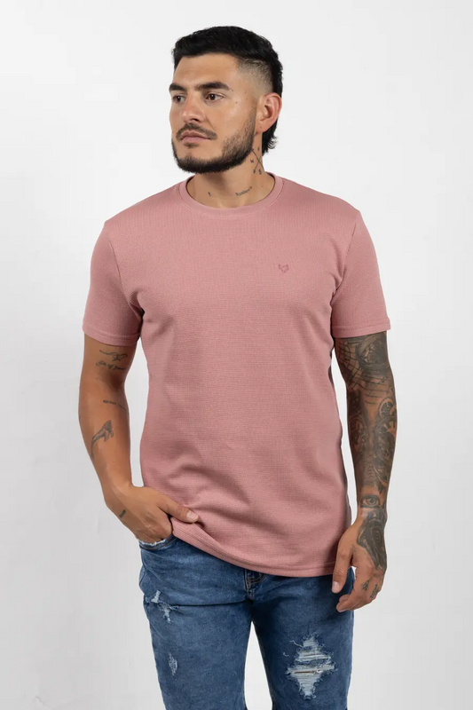 Camiseta de Hombre Con Textura Rose 100808