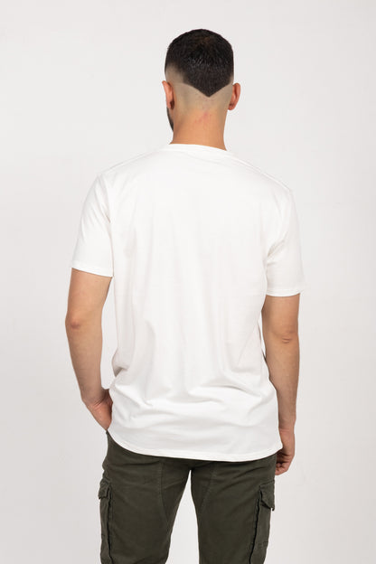 Camiseta de Hombre Slim Fit Manga Corta Cuello Redondo. Beige - 101002
