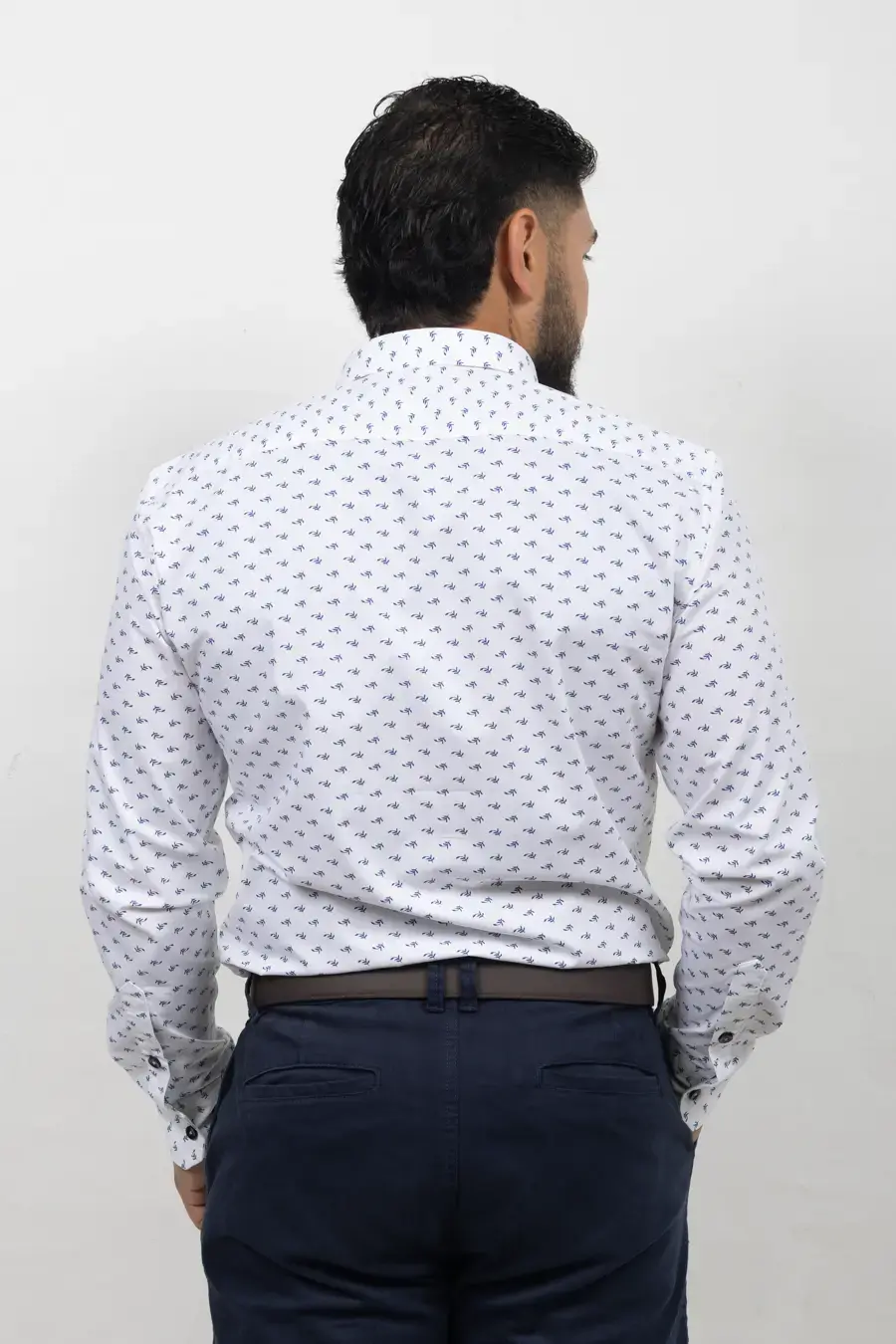 Camisa Manga Larga para Hombre Blanco 10804