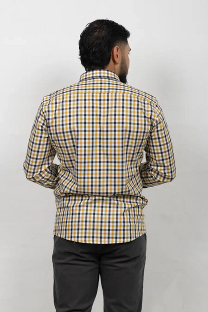 Camisa Manga Larga para Hombre Mostaza 10811