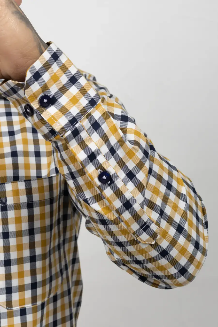 Camisa Manga Larga para Hombre Mostaza 10811
