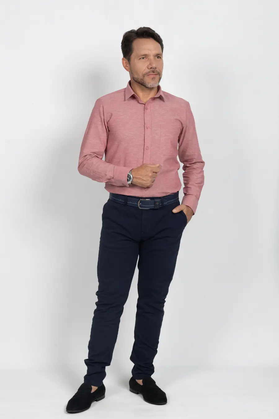 Camisa Manga Larga para Hombre Rose 11003