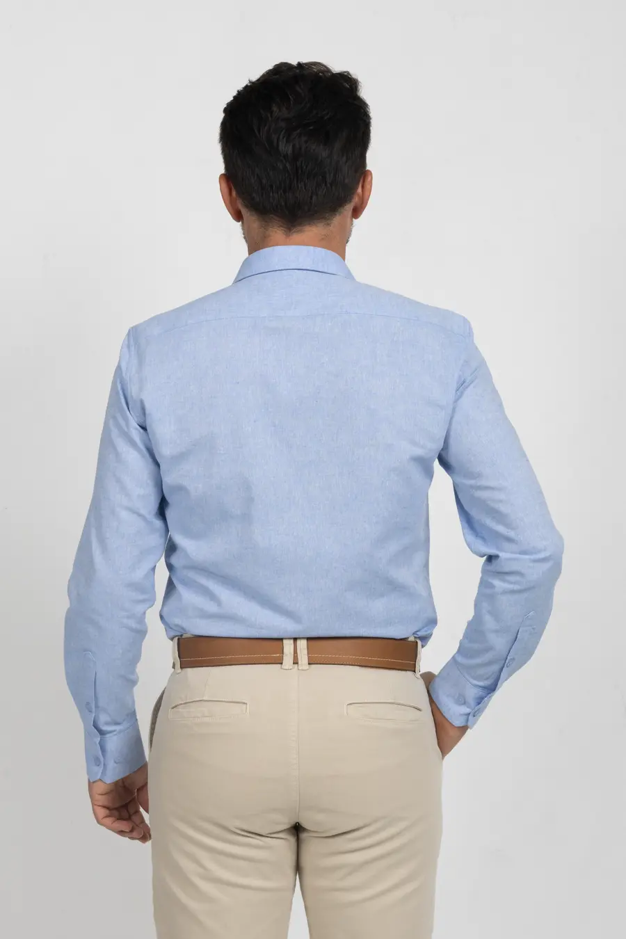 Camisa Manga Larga para Hombre Azu Claro 11004