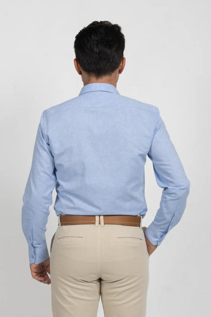 Camisa Manga Larga para Hombre Azu Claro 11004