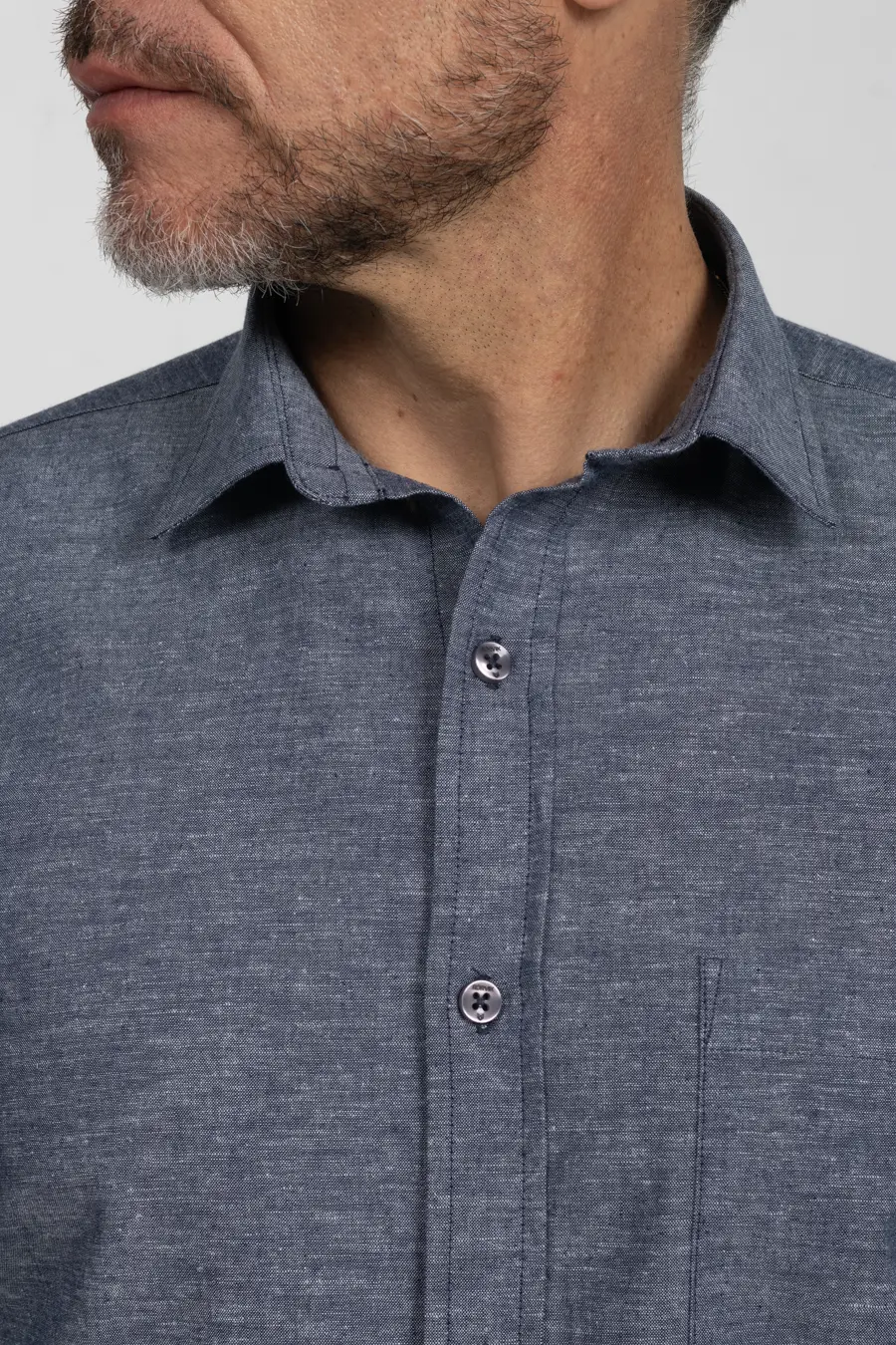 Camisa Manga Larga para Hombre Gris Oscuro 11005