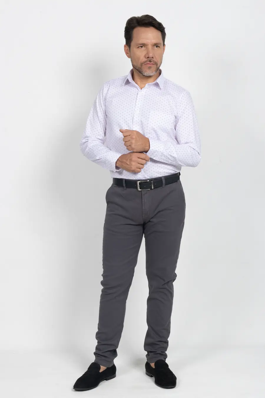 Camisa Manga Larga para Hombre Blanco 11010