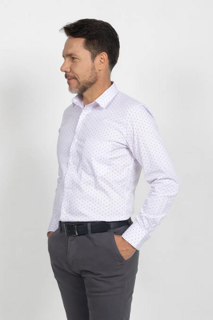 Camisa Manga Larga para Hombre Blanco 11010