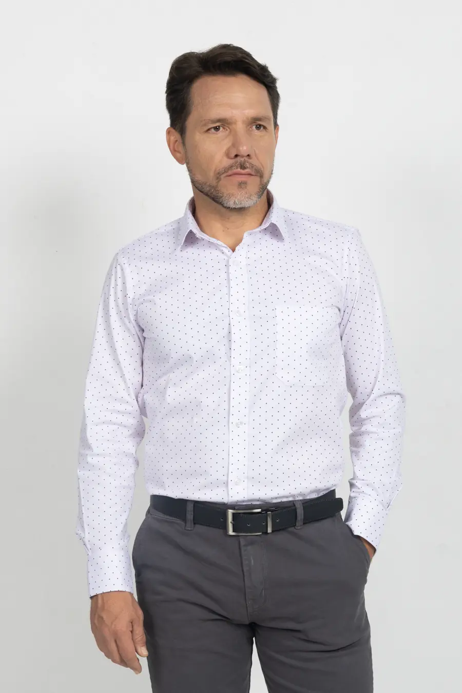 Camisa Manga Larga para Hombre Blanco 11010