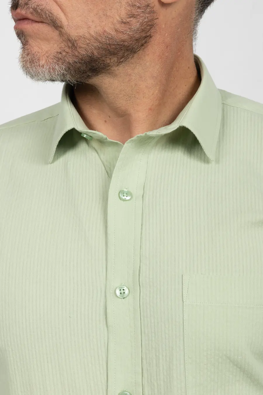 Camisa Manga Larga para Hombre Verde Claro 11011
