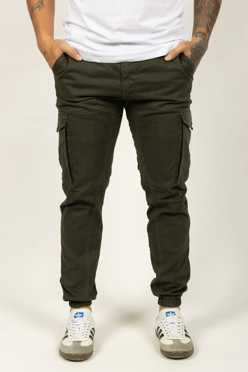 Pantalón Tipo Jogger para Hombre Verde Militar 120106