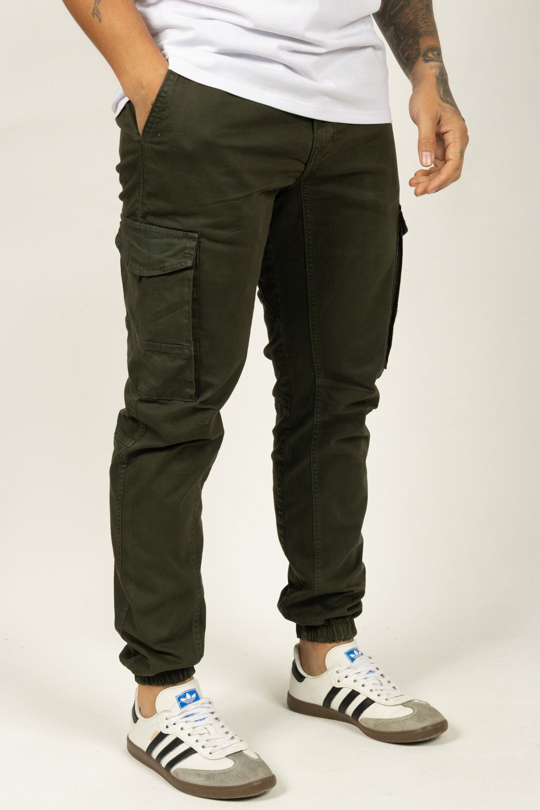 Pantalón Tipo Jogger para Hombre Verde Militar 120106