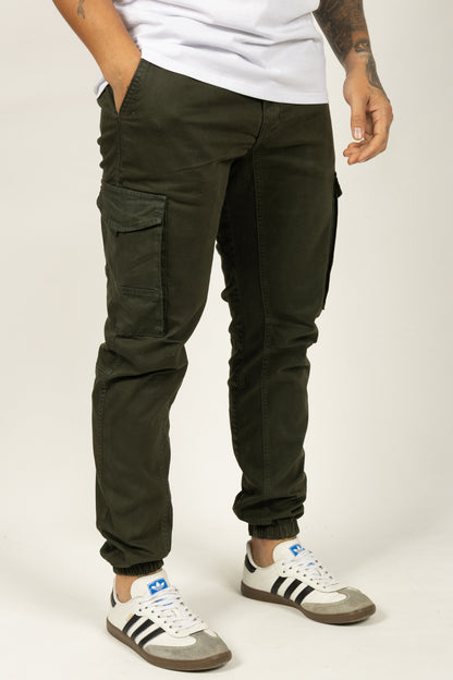 Pantalón Tipo Jogger para Hombre Verde Militar 120106