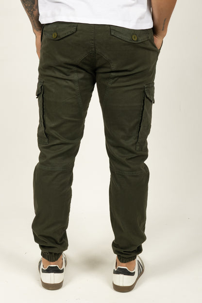 Pantalón Tipo Jogger para Hombre Verde Militar 120106