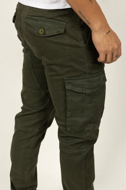Pantalón Tipo Jogger para Hombre Verde Militar 120106