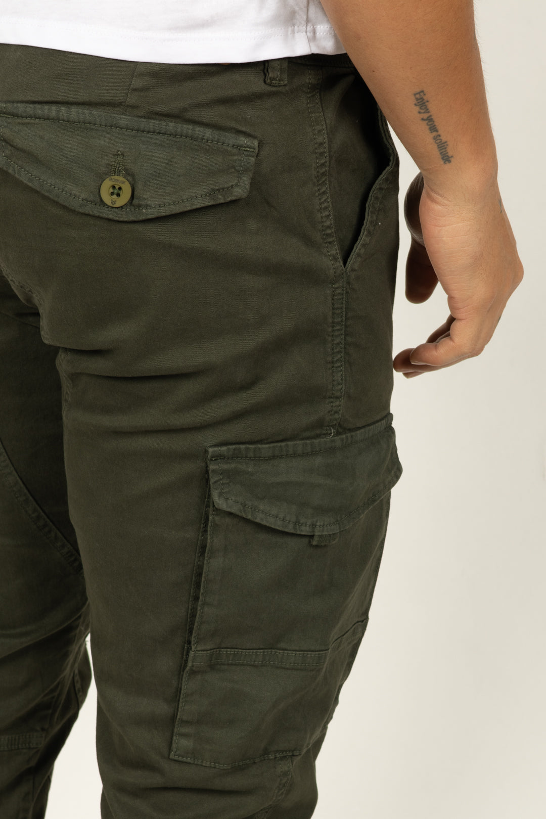 Pantalón Tipo Jogger para Hombre Verde Militar 120106