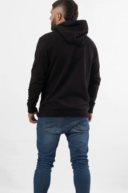 Buzo Cerrado con Capucha para Hombre Negro 140501