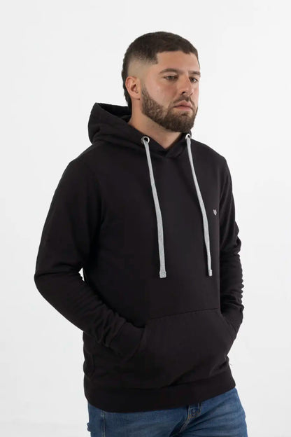 Buzo Cerrado con Capucha para Hombre Negro 140501