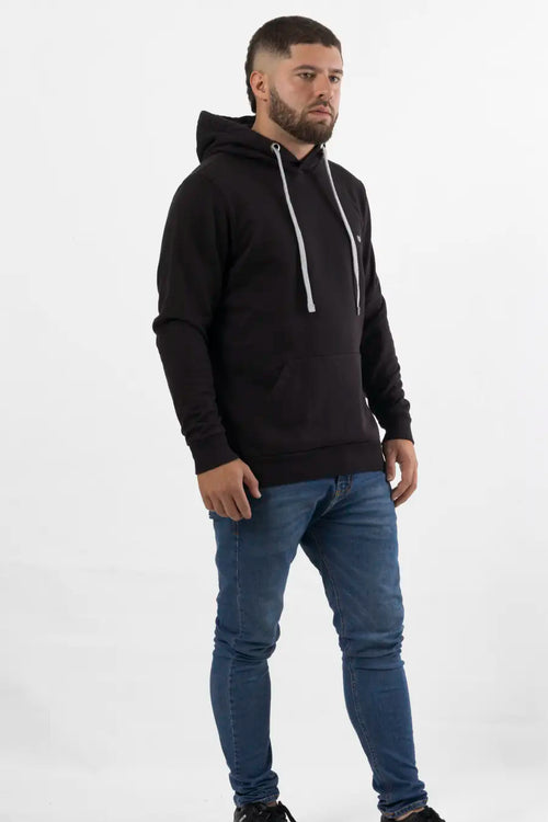 Buzo Cerrado con Capucha para Hombre Negro 140501