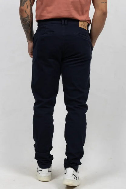Pantalón Tipo Chino Regular Fit para Hombre Azul Oscuro 150304