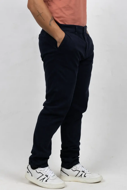 Pantalón Tipo Chino Regular Fit para Hombre Azul Oscuro 150304