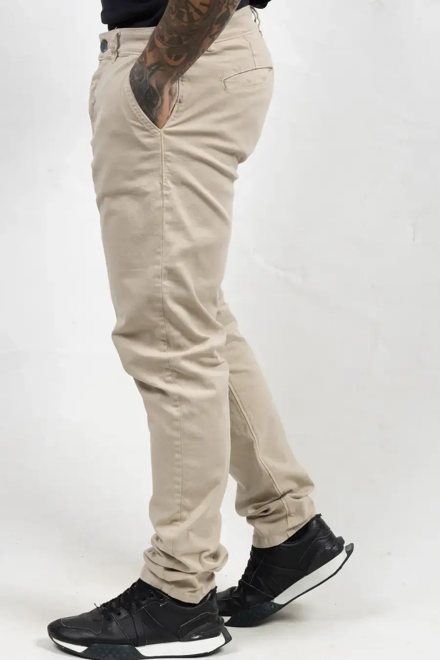 Pantalón Tipo Chino Regular Fit para Hombre Beige 150305