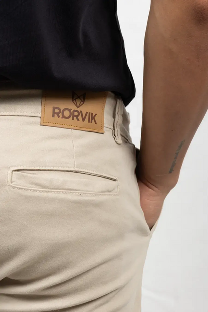 Pantalón Tipo Chino Regular Fit para Hombre Beige 150305