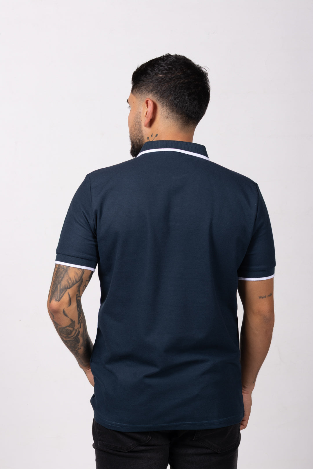 Camiseta Tipo Polo de Hombre. Petroleo - 170503