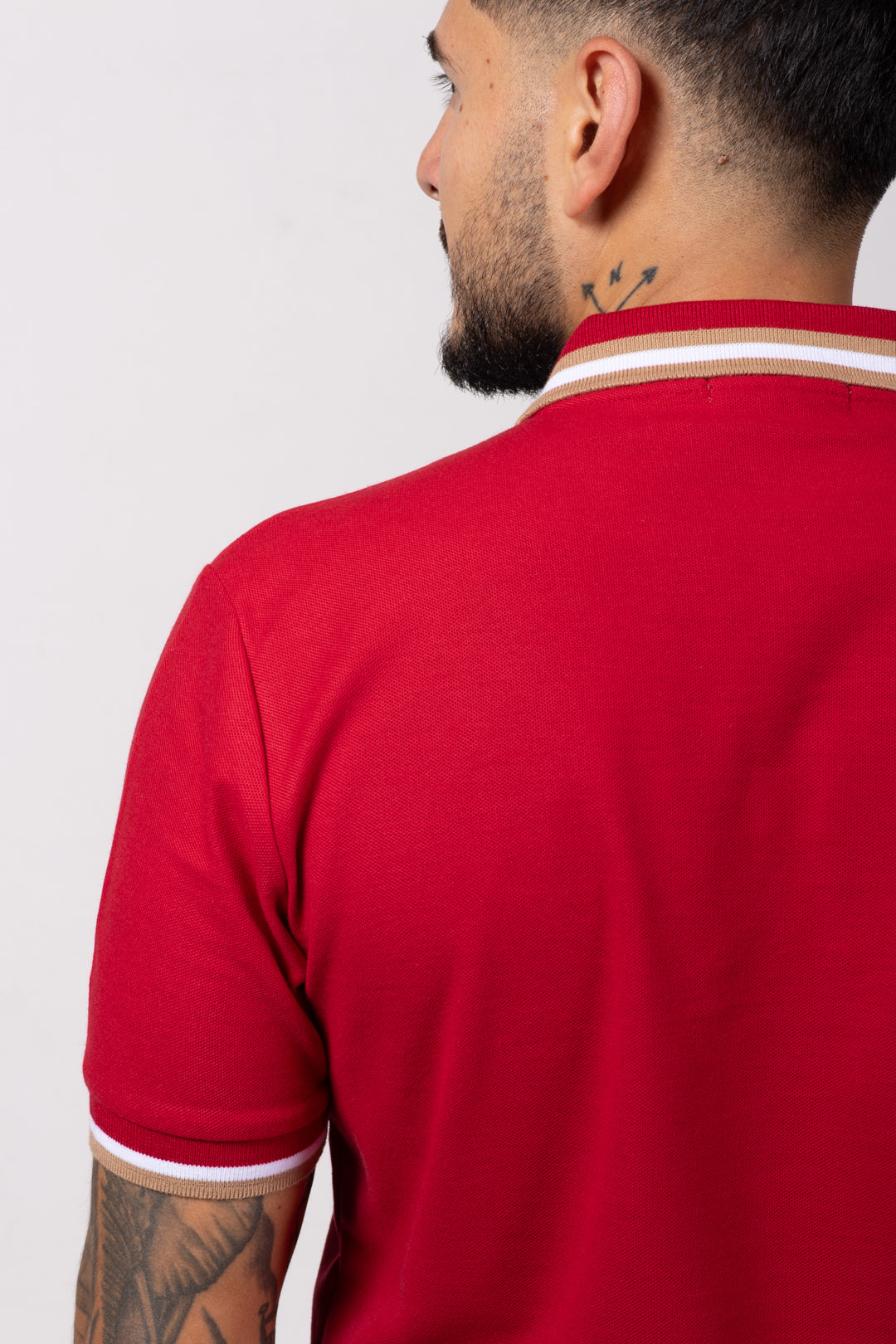 Camiseta Tipo Polo de Hombre. Rojo - 170509