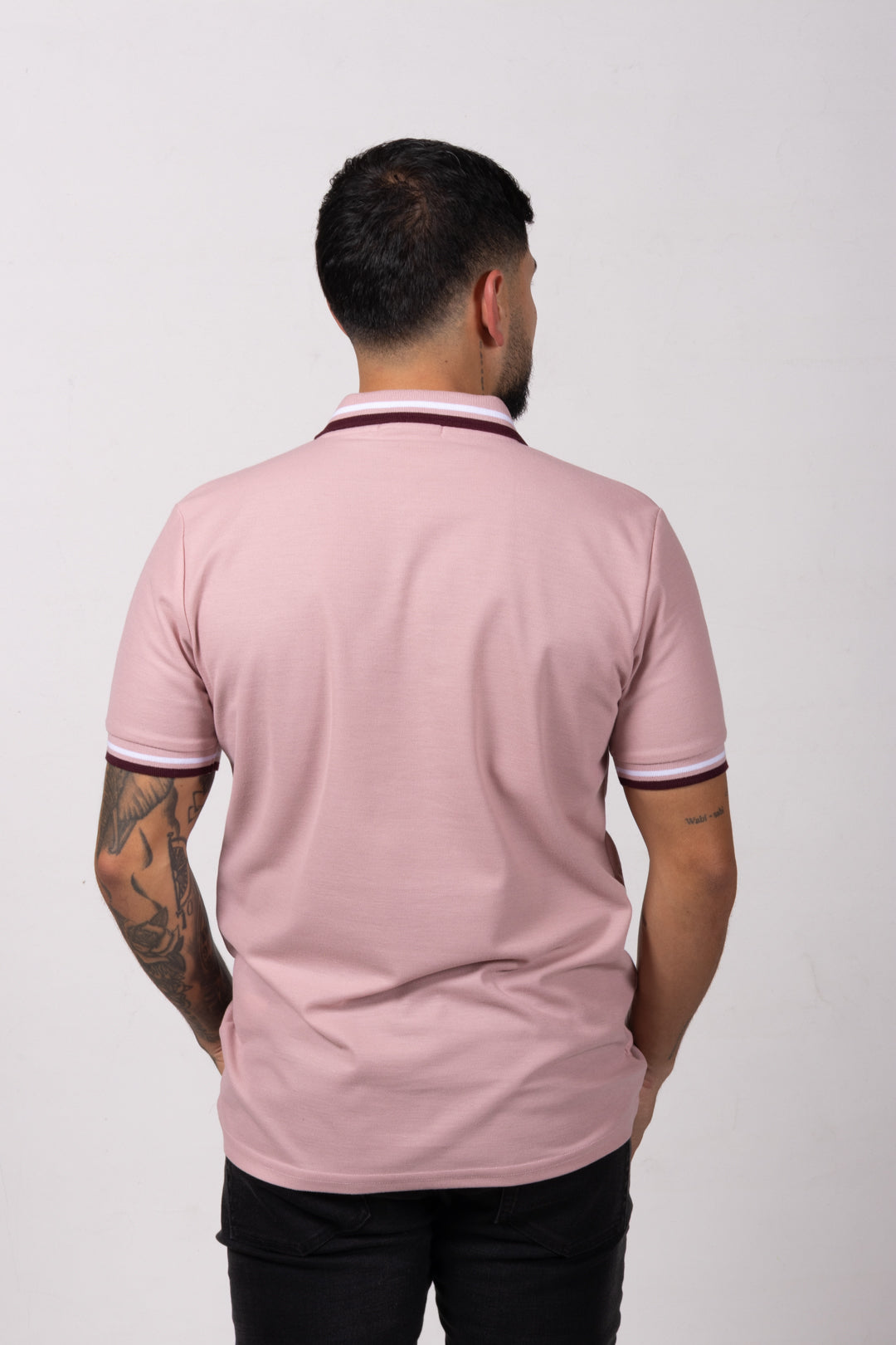 Camiseta Tipo Polo de Hombre. Palo Rosa - 170511