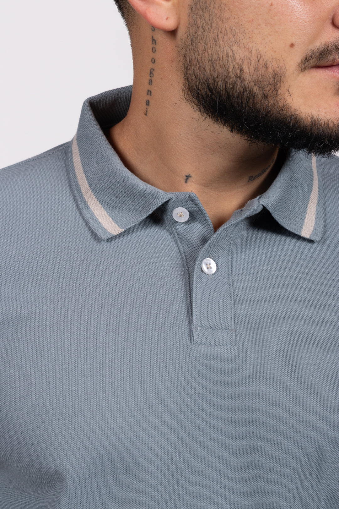 Camiseta Tipo Polo de Hombre. Azul Jo - 170515