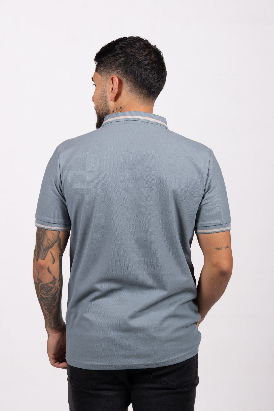 Camiseta Tipo Polo de Hombre. Azul Jo - 170515
