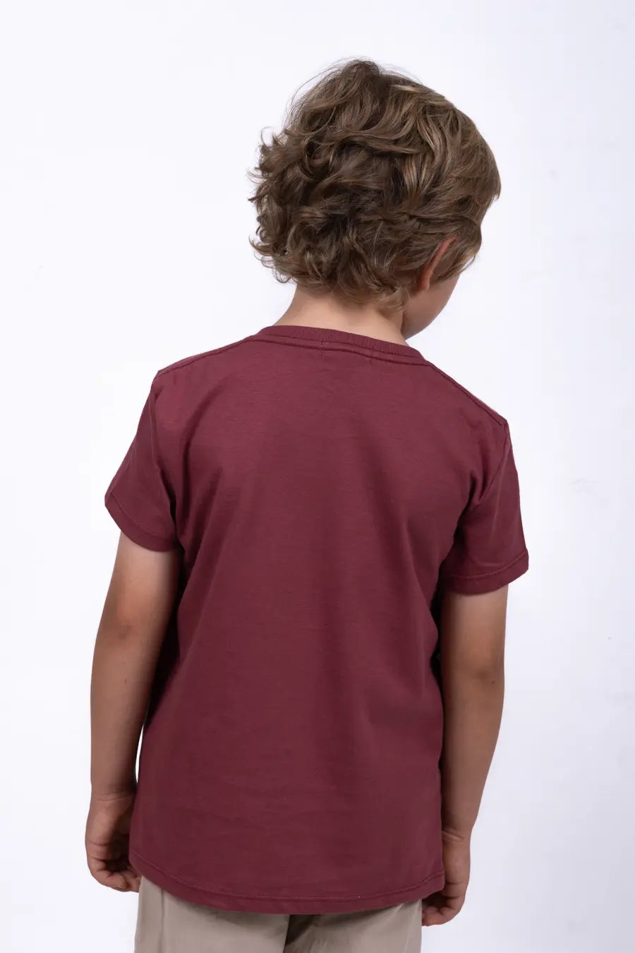 Camiseta Para Niño Cuello Redondo Terracota 180101