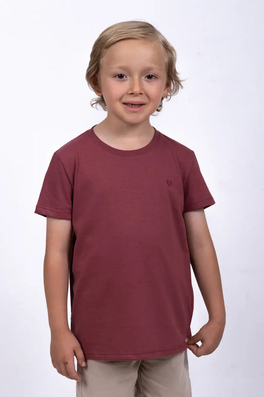 Camiseta Para Niño Cuello Redondo Terracota 180101