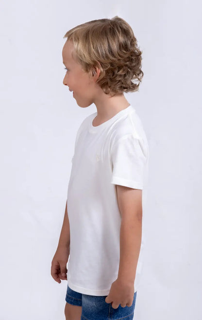 Camiseta Para Niño Cuello Redondo Beige 180106